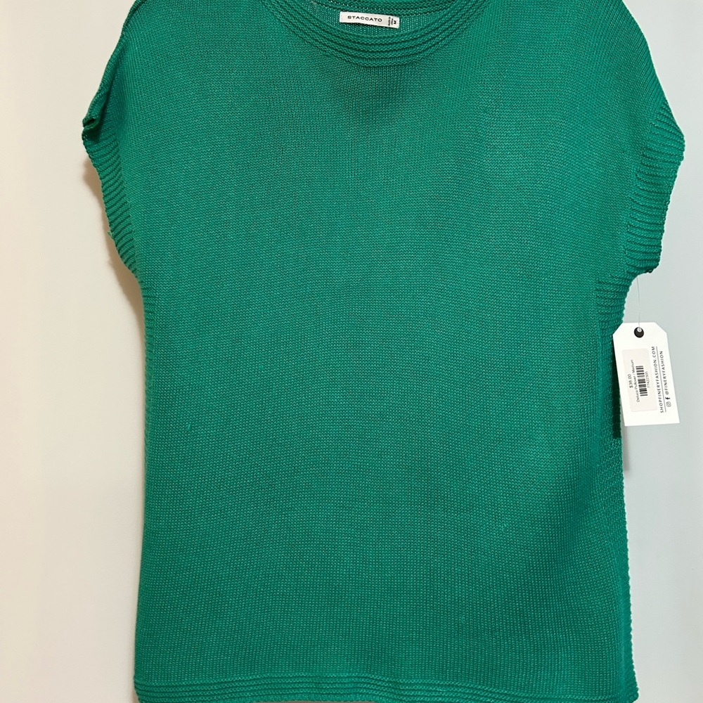 Staccato Vibrant Green Knit Top